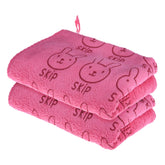 Kuber Industries Hand Towel | Reusable Face Cleaning Towel | Baby Napkin | Hand-Face Towel with Ultra Soft-Super Absorbent Capability | Baby Towel | Skip Print | 30x40 cm | Pack of 2 | Pink